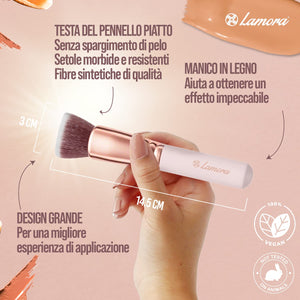 Pennelli Make Up Kabuki Fondotinta (Oro Rosa)