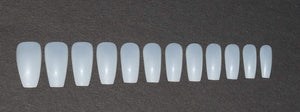 600 Pezzi Bara / Ballerina Unghie Finte , 12 Misure - Medio Medium, Opaque - Ilgrandebazar
