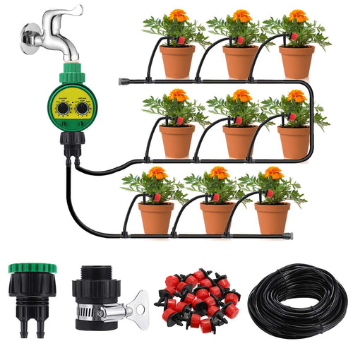 king do way 25M Kit per Irrigazione a Goccia con Timer Regolabile, Sistema... - Ilgrandebazar