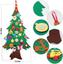 Carica l'immagine nel visualizzatore di Gallery, Bageek Albero di Natale in Feltro Natale Albero Decorazioni Natalizie per Bambini con 28pcs Decorativo Ornamenti