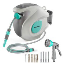 Carica l&#39;immagine nel visualizzatore di Gallery, HAUSHOF Avvolgitubo da Giardino 20 + 2m, Pistole a Spruzzo, Getti Regolabile... - Ilgrandebazar