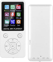 Carica l'immagine nel visualizzatore di Gallery, Agatige Lettore MP3/lettore MP4, Musica T1 Lettore MP3 MP4 Supporto Bluetooth Memoria 32G Pulsanti Tattici a Otto diagrammi(Bianca)