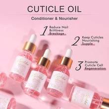 Carica l'immagine nel visualizzatore di Gallery, Gelike Olio Cuticole Unghie Jojoba Organica Essenziale Olio Vitamina E vitamina B Mix Oil Unghie Riparare Trattamenti Cuticola Incrinata Secca Lenire Idratare Idratante Unghie secche Oli 15ml (Rosa)