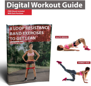 Insonder Elastiche Fitness Set di 5 Banda Elastica Fasce Resistenza per Fitness Yoga Crossfit