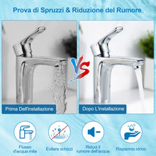 Carica l&#39;immagine nel visualizzatore di Gallery, Aeratore Rubinetto M24 Rompigetto Rubinetto Filtri Rubinetti Lavandino per Bagno e Cucina, Filtro in Acciaio Inox + ABS con 8 Guarnizioni e 1 Chiave Cromata, Antispruzzo, Risparmio Idrico, 6pcs