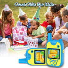 Carica l'immagine nel visualizzatore di Gallery, Walkie Talkie Bambini Macchina Fotografica Bambini 1080P Doppia Lente 8 Megapixel Con Lunga Portata Walkie Talkie Per Bambini Ricaricabile Multifunzione Adatta Per AttivitÀ All'aperto Al Coperto