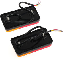 Carica l'immagine nel visualizzatore di Gallery, Justech 2 x Fanali Posteriori Luci Posizione LED Lampadine Indicatori di Parcheggio 2x10 LED 12V Impermeabile Universale per Veicolo Rimorchio Caravan Camion Trattore Autocarro.