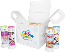 Carica l'immagine nel visualizzatore di Gallery, Dulcop 103.593000 - Disney Bubble Party Pack Confezione Contenente 12 Flaconi di Bolle di Sapone, Grafiche Assortite