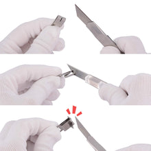 Carica l&#39;immagine nel visualizzatore di Gallery, Ehdis® Light Duty 9 millimetri Snap Fuori 30 gradi Lame Slim guaina argento - Ilgrandebazar