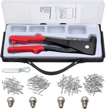 Carica l'immagine nel visualizzatore di Gallery, Proster Rivettatrice Pop Professionale con 200pz Rivetti 4 Misure e Chiave Pistola Manuale a Rivetti Ribattini per Riparazione Lavoro su Metallo Legno Plastica - Rosso