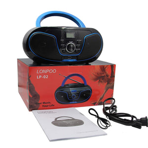 LONPOO Radio Portatile Boombox, Lettore CD / MP3 Bambini con USB, Nero 1 - Ilgrandebazar