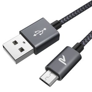 Cavo Micro USB Rampow [ Carica Rapida 2,4A ] con Rivestimento a Rete -... - Ilgrandebazar