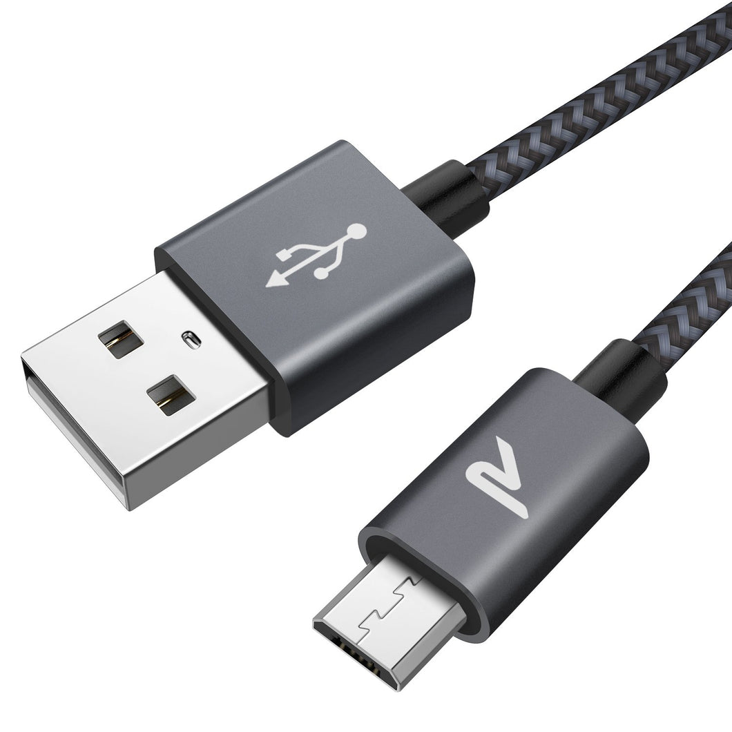 Cavo Micro USB Rampow [ Carica Rapida 2,4A ] con Rivestimento a Rete -... - Ilgrandebazar
