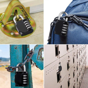 Lucchetto a Combinazione (3 pezzi),Joyguard a a 4 Nero - Ilgrandebazar