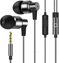 Carica l&#39;immagine nel visualizzatore di Gallery, Gritin Auricolari, Cuffie Auricolare in-Ear con Microfono, Isolamento del Rumore, Alta Definizione, Bassi Potenti, Suono Puro - Grigio