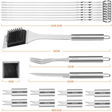 Carica l'immagine nel visualizzatore di Gallery, VPCOK 33 in 1 Attrezzi Barbecues Utensili Barbecue Kit Barbecue Barbecue Posate Set di Griglia per BBQ Griglia Barbecue Accessori Barbecue in Acciaio Inox Perfetto per Campeggio/Regalo