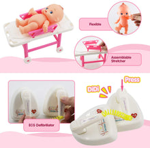 Carica l&#39;immagine nel visualizzatore di Gallery, Victarvos Kit Dottore Giocattolo per Bambini 3 Anni, Medico Dottoressa Giocoin con Luci e Suono in Rosa, Giochi di Ruolo per Bambina, Bambola Giocattolo, 15 Pezzi