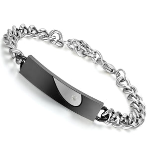Flongo Coppia Bracciali Braccialetto Lui & Lei, Ti Ho nel Cuore, - Ilgrandebazar