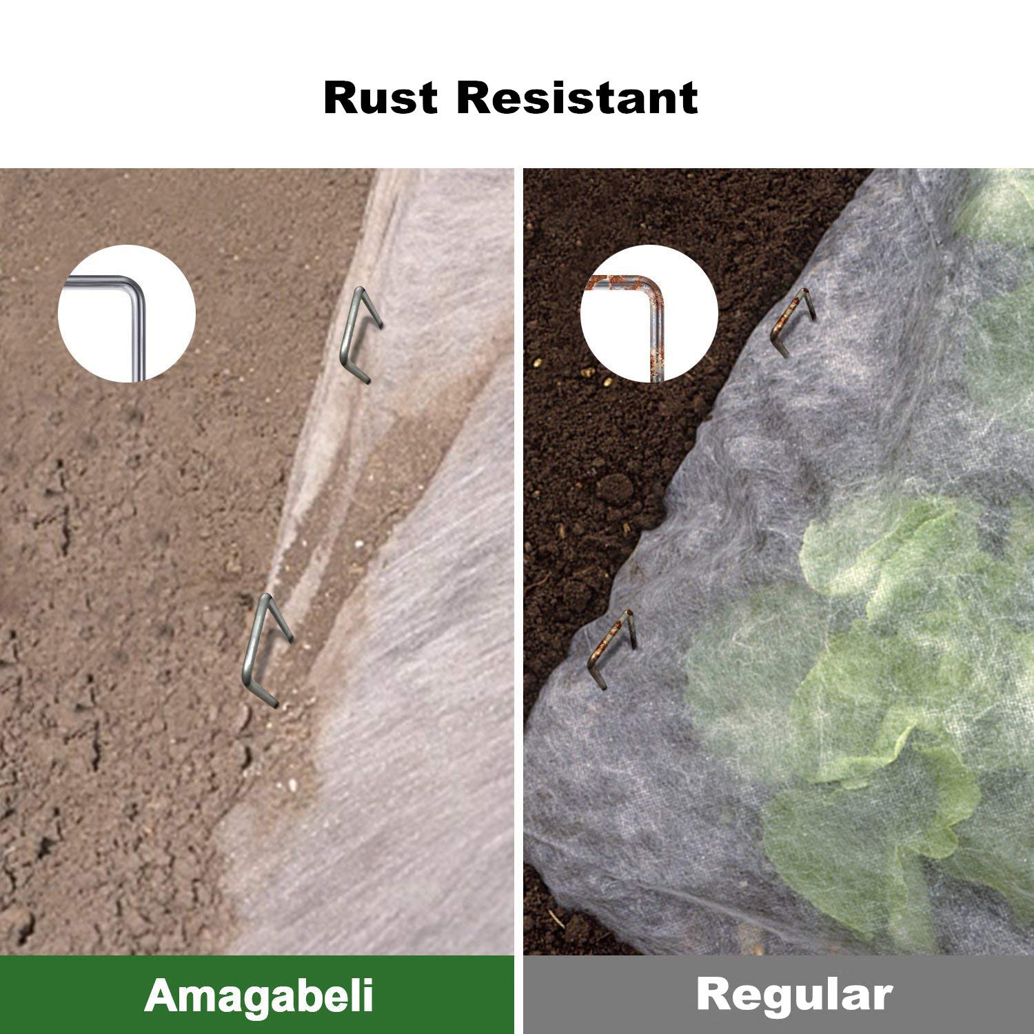 500 Picchetti A U In Acciaio Zincato Per Pacciamatura - Lunghi 150mm, Per Teli, Reti E Recinzioni - Foto 4
