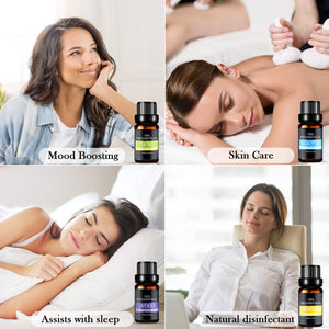 Oli Essenziali per Diffusori, Aiemok 100% Puro Olio Essenziale 6 Pezzi - Ilgrandebazar