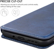 Carica l'immagine nel visualizzatore di Gallery, LeYi Cover Xiaomi Redmi 9C con HD Pellicola Protettiva,Custodia Magnetica Flip Pelle Libro Silicone TPU Bumper Portafoglio Skin Morbida Fondina Antiurto Case per Telefono Redmi 9C,Blu