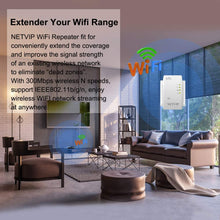 Carica l&#39;immagine nel visualizzatore di Gallery, NETVIP Ripetitore WiFi Wireless 300Mbps/ 2.4GHz WiFi Extender e Access Point Potenzia la Tua Copertura Wi-Fi Compatibile con Tutti i Modem Router WiFi