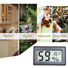 Carica l&#39;immagine nel visualizzatore di Gallery, gotyou 2 Pezzi Mini Piazza Nero Bianco Termometro Igrometro Digitale,... - Ilgrandebazar