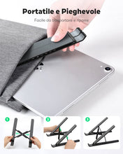 Carica l&#39;immagine nel visualizzatore di Gallery, APMIEK Supporto PC Portatile 8 Livelli Regolabile, Laptop Stand Pieghevole Plastica+Alluminio Rialzo PC Portatile Stabile Ventilato Supporto Notebook per MacBook Air/Pro,Dell,HP, 10-15.6 Pollici