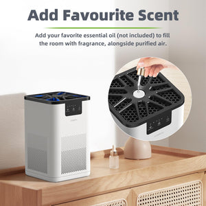 CONOPU Purificatore Aria Con Filtro HEPA H13, per camera da letto domestica, Air Purifier con filtrazione a 3 stadi, Depuratore Aria con Funzione di Aromaterapia