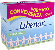 Carica l&#39;immagine nel visualizzatore di Gallery, LIBENAR Soluzione fisiologica - Flaconcini isotonici monodose per detersione del naso e degli occhi e aerosol terapia - Adatta per bambini e neonati - 150 Flaconcini da 5 ml