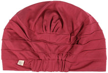 Carica l'immagine nel visualizzatore di Gallery, Christine headwear Turbante chemioterapia in viscosa di bambù Yoga Taglia unica rosso scuro