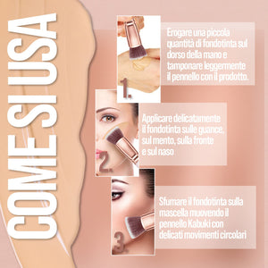 Pennelli Make Up Kabuki Fondotinta (Oro Rosa)