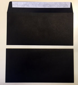 100 buste per lettera, nero, 220 x 110 mm, chiusura 220 x 110 nero - Ilgrandebazar
