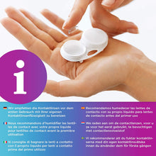 Carica l&#39;immagine nel visualizzatore di Gallery, GLAMLENS Lenti a contatto colorate grigio Keira Grey - mensili - con porta lenti a contatto -grigie naturali in silicone idrogel - 2 pezzi - DIA 14.2 - senza correzione 0.00 diottrie lente a contatto