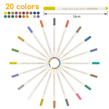 Carica l'immagine nel visualizzatore di Gallery, Leenou Pennarelli Metallici, 20 Pz Metallic Marker Penne, 20 Colori 20 - Ilgrandebazar