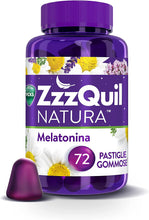 Carica l&#39;immagine nel visualizzatore di Gallery, ZzzQuil Natura Integratore per il Sonno, a Base di Melatonina per Dormire ed Estratti di Lavanda, Valeriana e Camomilla, 72 Pastiglie Gommose