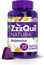 Carica l'immagine nel visualizzatore di Gallery, ZzzQuil Natura Integratore per il Sonno, a Base di Melatonina per Dormire ed Estratti di Lavanda, Valeriana e Camomilla, 72 Pastiglie Gommose