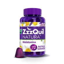 Carica l&#39;immagine nel visualizzatore di Gallery, ZzzQuil Natura Integratore per il Sonno, a Base di Melatonina per Dormire ed Estratti di Lavanda, Valeriana e Camomilla, 72 Pastiglie Gommose