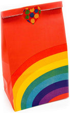 Carica l'immagine nel visualizzatore di Gallery, Funny House 40 Pezzi Sacchetti Regalo di Carta Regalo Confetti Borse Arcobaleno Festa con Un Rotolo di 100 Adesivi per Bambini Feste di Compleanno