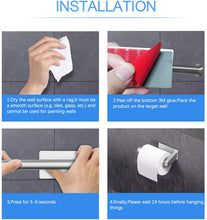 Carica l'immagine nel visualizzatore di Gallery, Yosemy Porta Carta Igienica Senza Foratura con 4 pcs Ganci Porta Rotoli Carta Igienica Adesivo per Bagno Toilette Porta Carta Igienica 3M Acciaio Inox SUS 304 Porta Rotolo Carta Igienica
