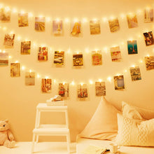 Carica l&#39;immagine nel visualizzatore di Gallery, Luci Per Foto,Litogo 10M 100LED Lucine Led Decorative Per Camere Filo Per Foto Con Mollette Luci Led Foto Clip Filo Appendi Foto 60 Clip Luci Decorative Interno Per Matrimonio Compleanno Bianca Caldo