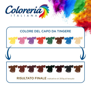 Coloreria Italiana MARRONE CIOCCOLATO COLORANTE PER TESSUTI 350g