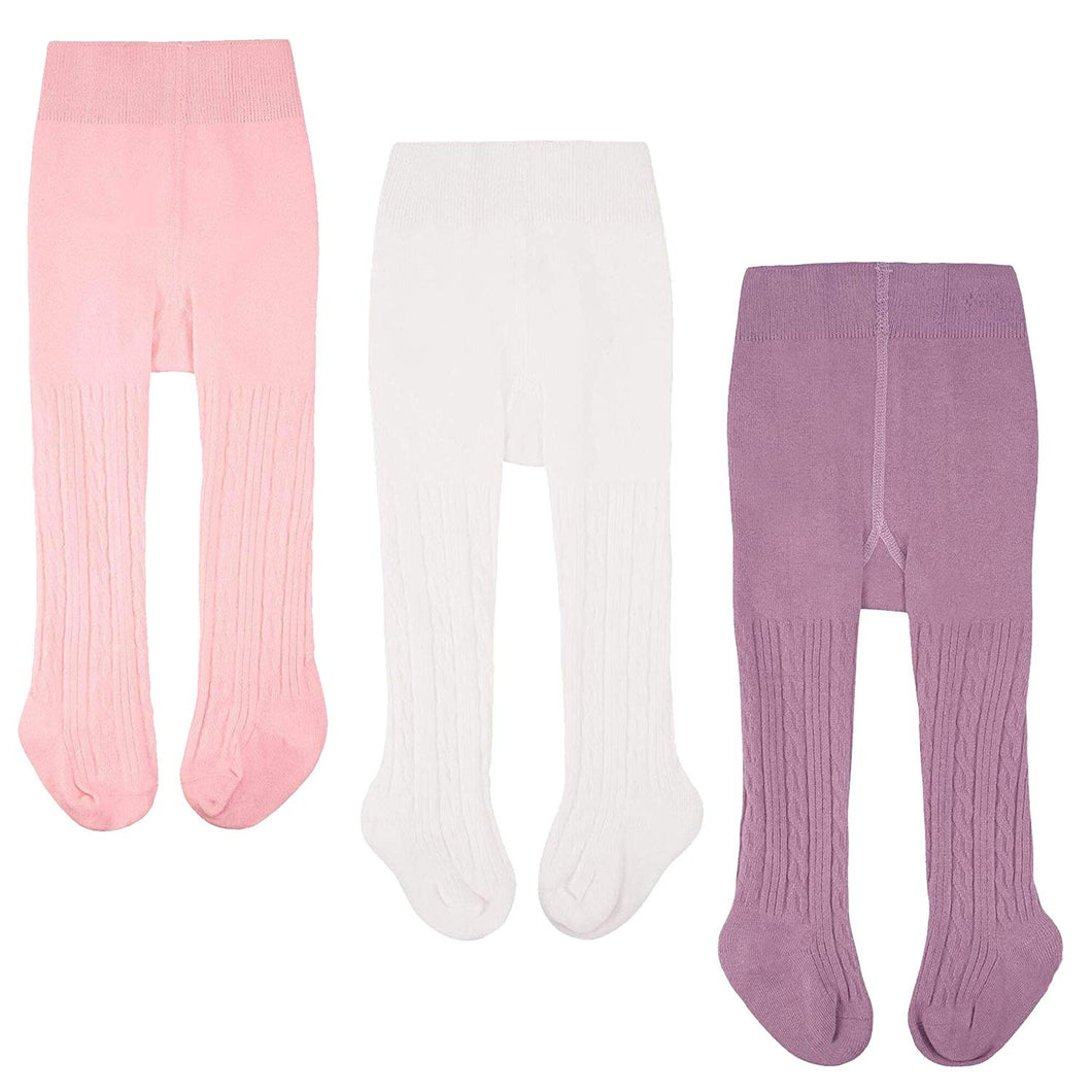 Confezione da 3 leggings in cotone lavorato a maglia, per bambini 0 a 4... - Ilgrandebazar