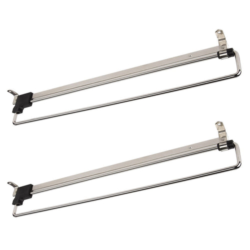 2 x 2 pezzi / Lunghezza 400 mm, Gestänge Verchromt / Kunststoffteile Schwarz - Ilgrandebazar