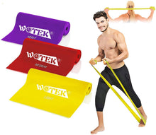 Carica l'immagine nel visualizzatore di Gallery, Elastico Fitness Banda Elastica Fitness-Fascia Elastica con 3 livelli di resistenza: 1.5m/1.8m/2m Banda Elastica per uomo e donna, perfette per pilates, yoga, riabilitazione, stretching, allenamento