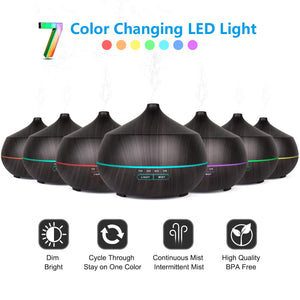Tenswall 400ml Umidificatore con 7 Colori Cambiato di Luce LED,Diffusore... - Ilgrandebazar