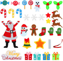 Carica l&#39;immagine nel visualizzatore di Gallery, WOTEK Albero Natale Feltro DIY Alberi Natale Artificiali Addobbi Educativo Giocattolo Regalo Bambini per Decorazioni Murali Natalizie da Parete, Porte, Ufficio, Aula - 40 Ornamenti (100cm*60cm)