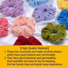 Carica l'immagine nel visualizzatore di Gallery, 45 Pezzi Capelli Fasce Velluto, Elastico In Velvet Scrunchies, Colorato Forte Tenere Bobble Capelli Elastici Fascia Per le donne ragazze Accessori, 45 Colori