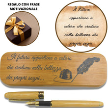 Carica l&#39;immagine nel visualizzatore di Gallery, Amore Legno Sforza Penna Stilografica Elegante, Idee Regalo Uomo e Donna, Regali Laurea Compleanno con Frasi Motivazionali, Scatola in Legno di Bamboo (A)
