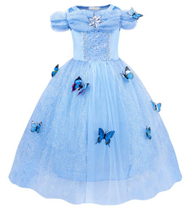 AmzBarley Vestito da Principessa Cinderella Costume Cenerentola per Bambina... - Ilgrandebazar